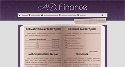 Desktop Screenshot of adfinance.lv