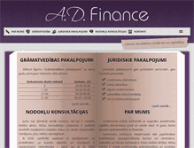 Tablet Screenshot of adfinance.lv